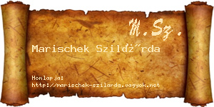 Marischek Szilárda névjegykártya